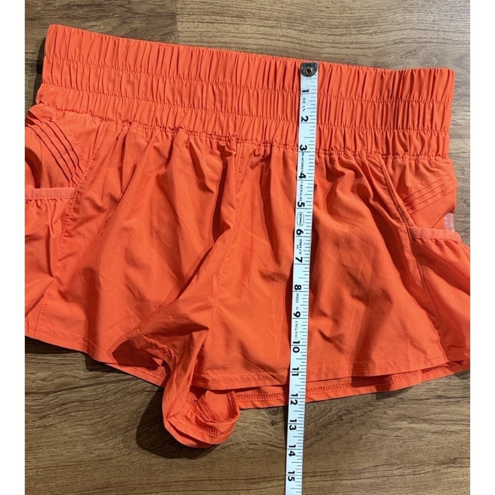 Free People Women Small FP Movement Get Your Flirt On Orange Pull On Shorts - Picture 10 of 16
